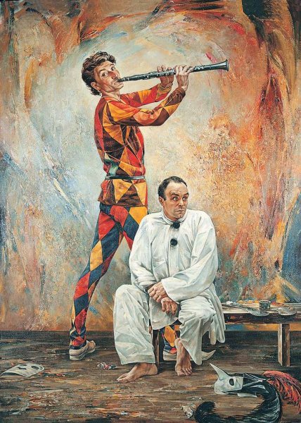 Поль Сезанн Пьеро и Арлекин