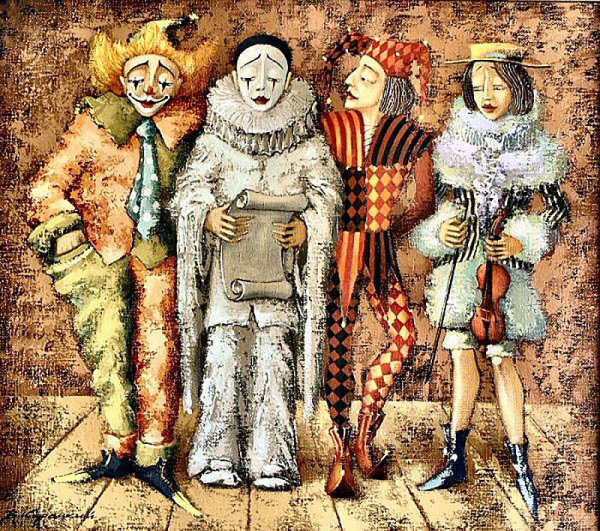 Арлекин маска дель арте