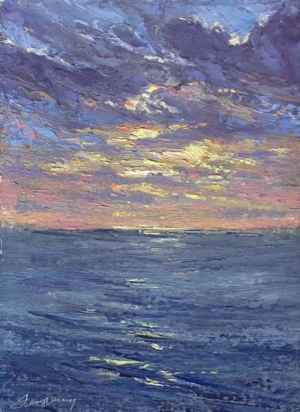 Ванильное небо картина Моне