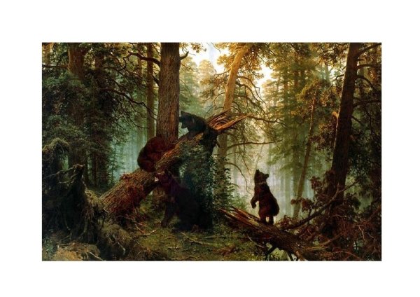 Утро в Сосновом лесу Шишкин Третьяковская галерея