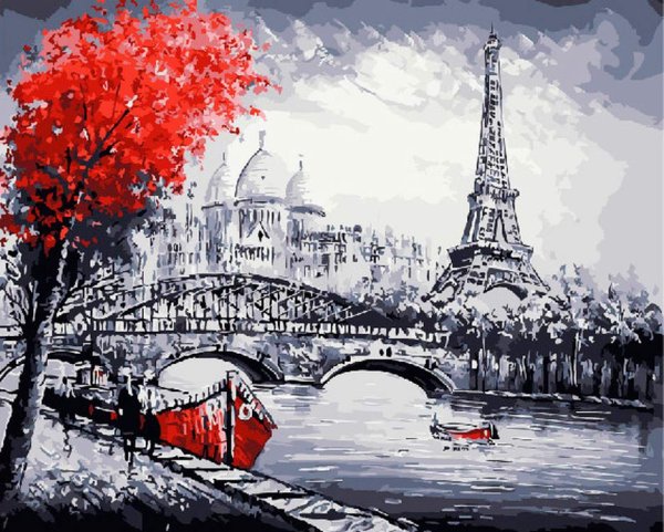 Алмазная мозаика 40х50 город Париж