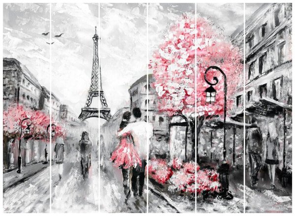 Фреска Париж Эйфелева башня