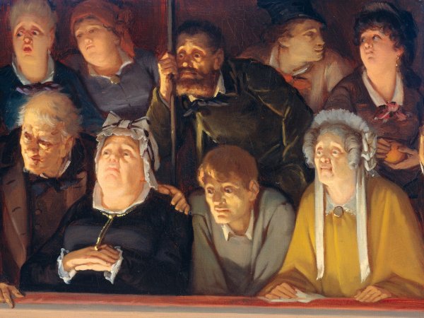 Зрители в театре живопись