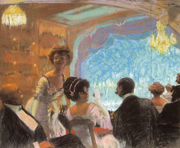 Борис Кустодиев. В ложе. 1912