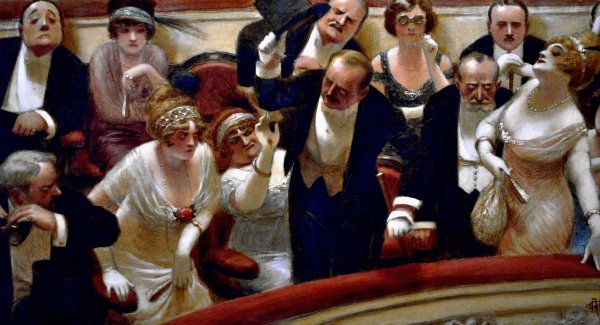 Albert Guillaume (1873-1942), в театральной ложе