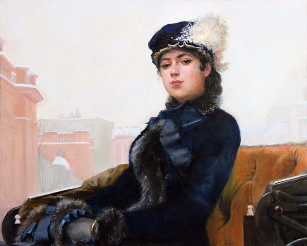 Зинаида Серебрякова за туалетом автопортрет.1909