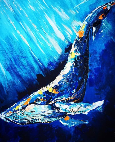 Картина акрилом кит