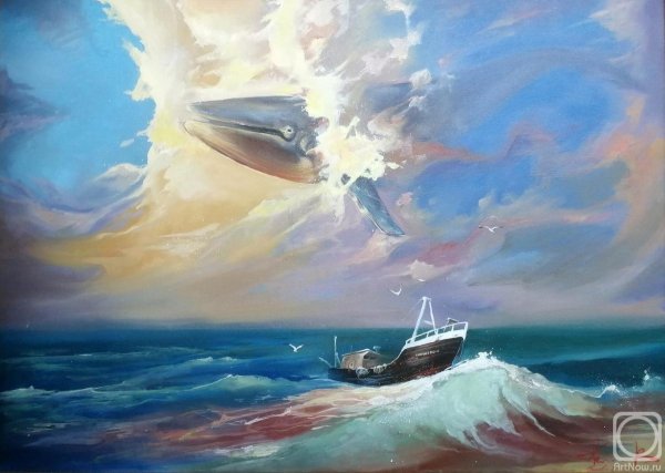 Кит картина маслом