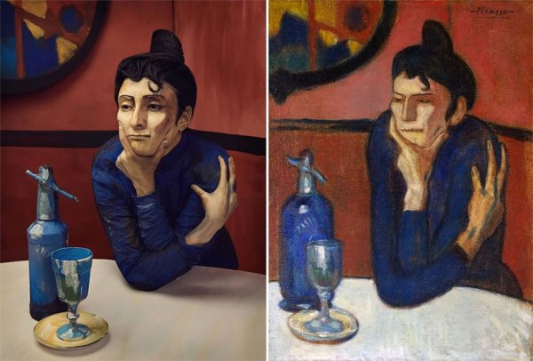 Картина любительница абсента Пабло Пикассо
