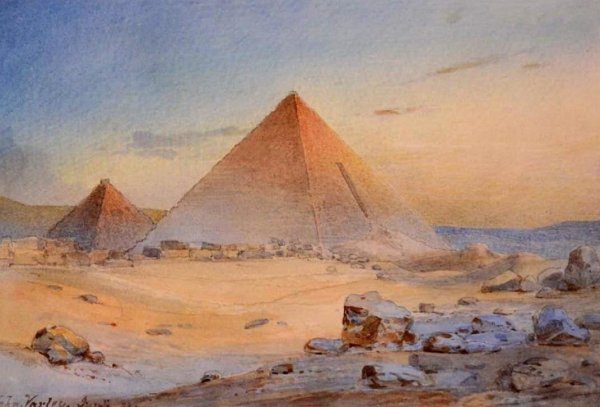 Пирамида Хеопса древний Египет арт