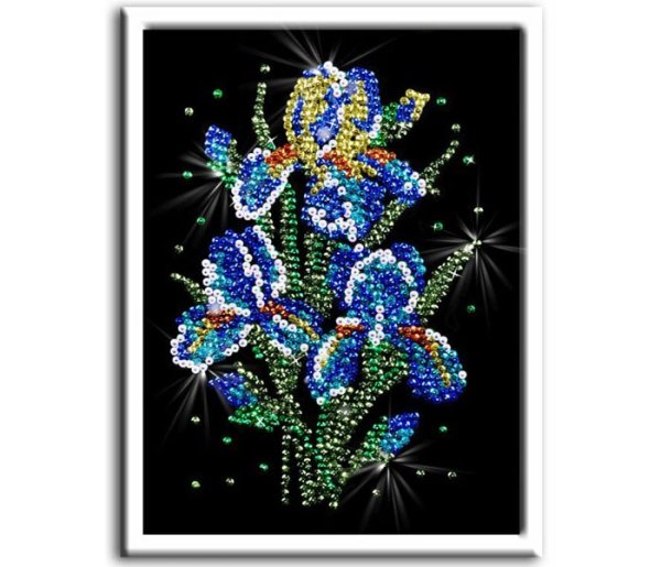 Волшебная мастерская мозаика из пайеток "ирисы" 029