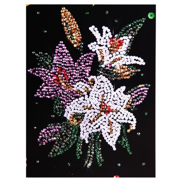 Волшебная мастерская мозаика из пайеток "лилии" 023