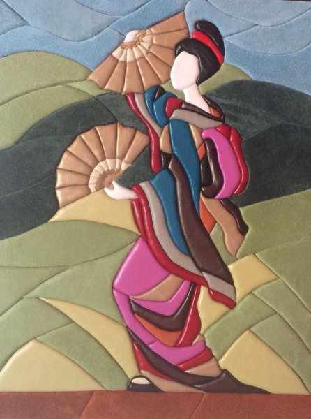 Техника кинусайга (пэчворк без иглы)