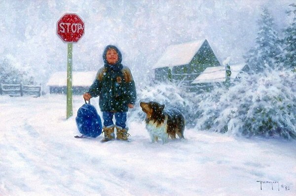 Тутунов зима пришла детство картина