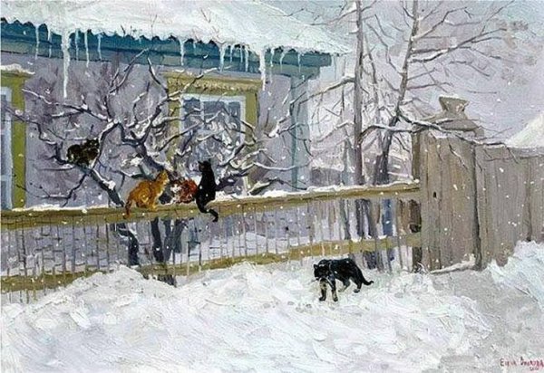 Художник Сергей Свиридов Снеговик