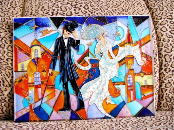 Витраж красками