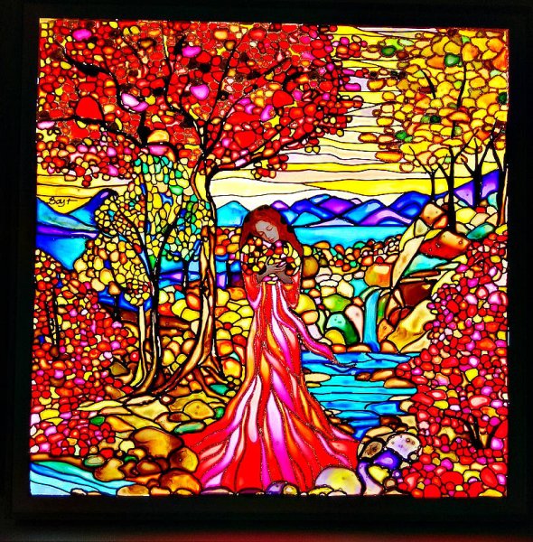 Витраж лошадь