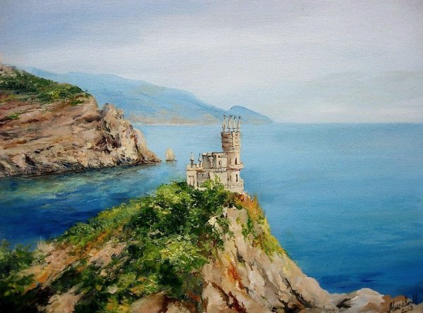 Ласточкино в живописи гнездо Крыму картины