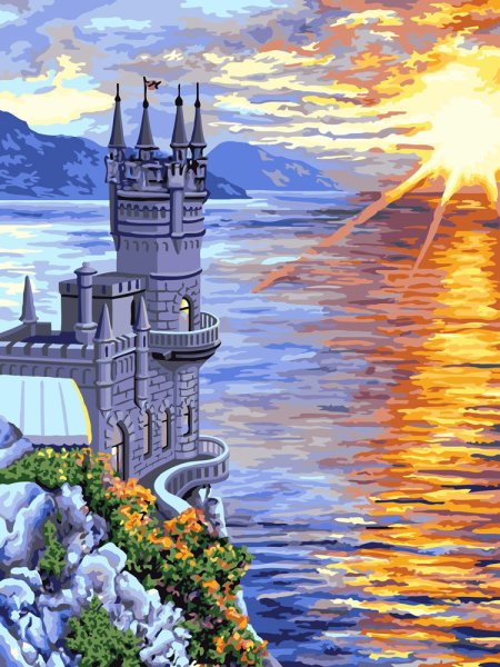 Замок Ласточкино гнездо картина