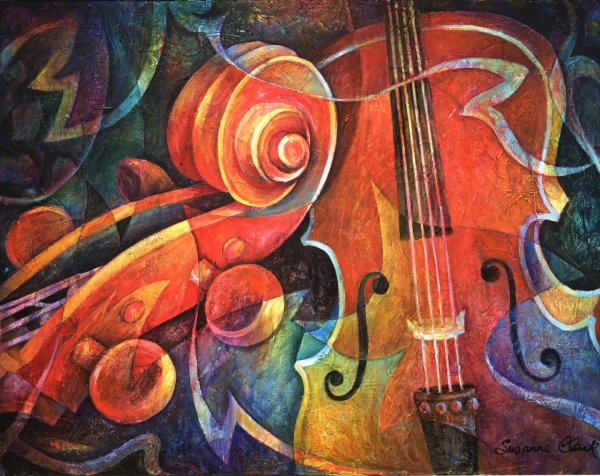 Леонид Афремов картина скрипка