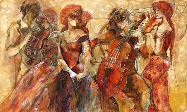 Музыканты оркестр живопись 19 века