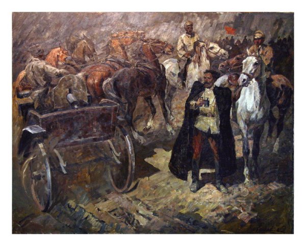 М.Б. греков. Знаменщик и трубач, 1934