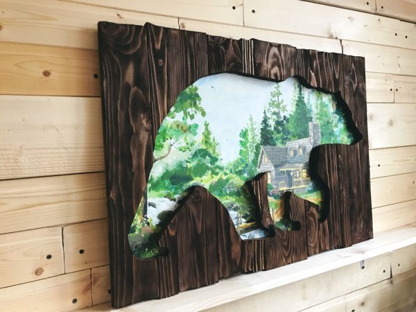 Панно из досок