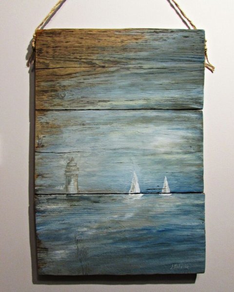 Картины из реек деревянных