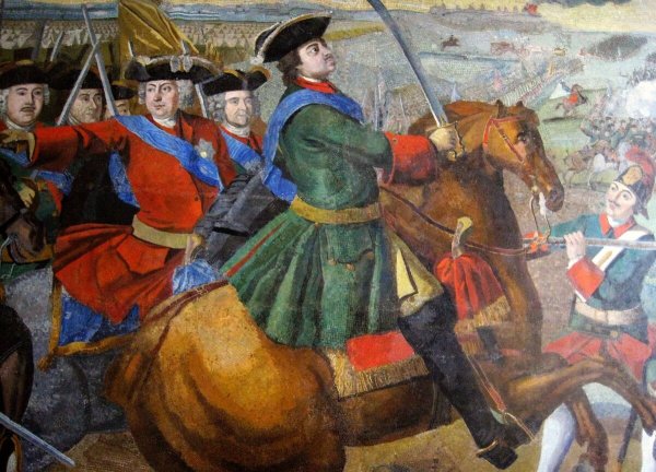 Полтавская баталия мозаика м в Ломоносова