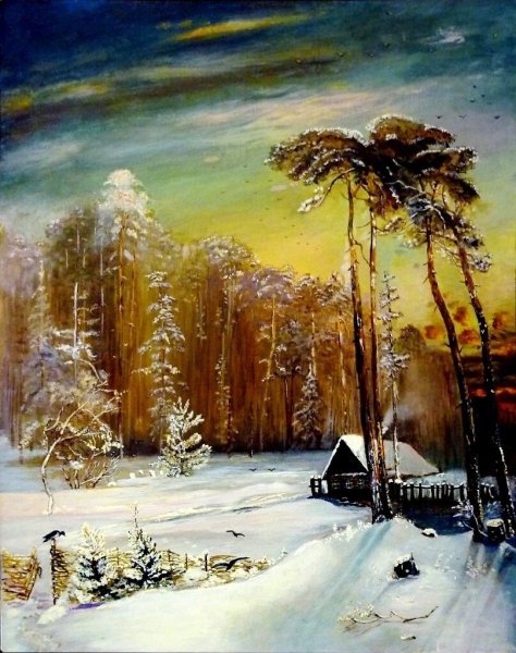 Саврасов зимний пейзаж. 1873