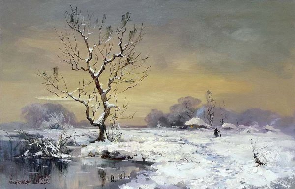 Алексей Саврасов Хижина в зимнем лесу 1888