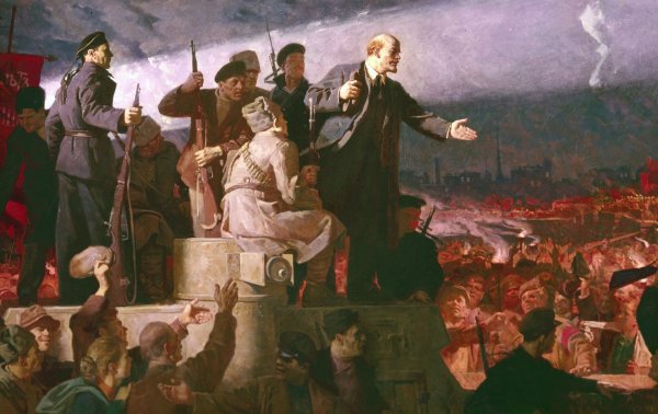 Революция 1917 Ленин на броневике