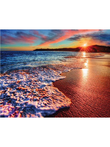 Картина на стекле море