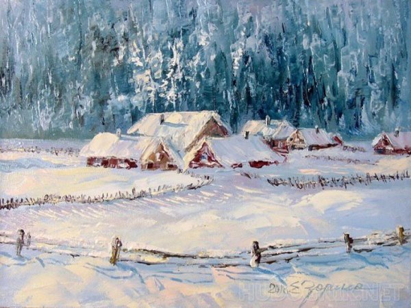Художник Елена Зорина картины зима