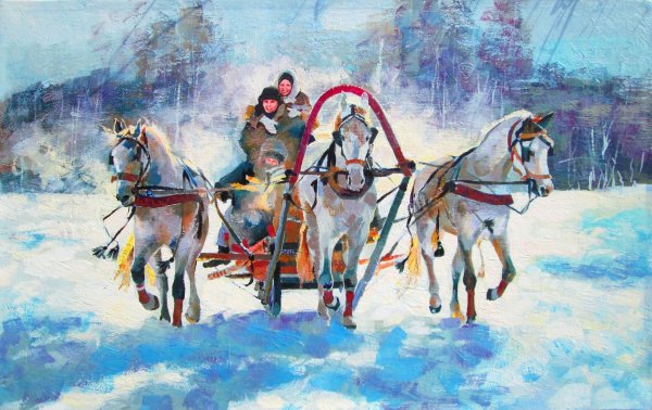 Тройка лошадей Самарская Елена Михайловна