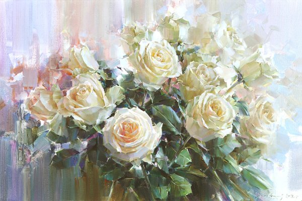 Живопись мастихином картины Александра Сергеева