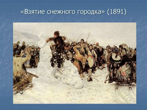 Суриков взятие снежного городка