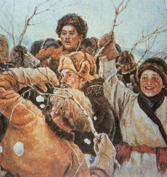 Суриков в. и. взятие снежного городка 1891