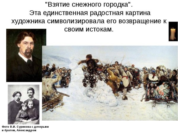 В.И.Суриков. Взятие снежного городка 1891 г.