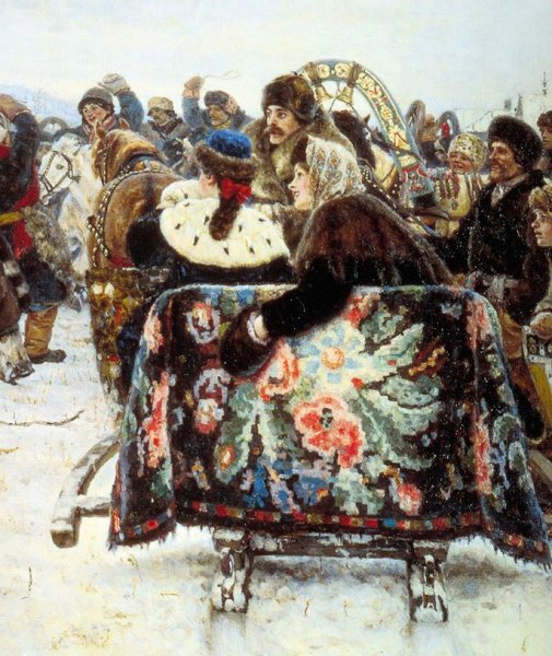 Василий Иванович Суриков взятие снежного городка картина