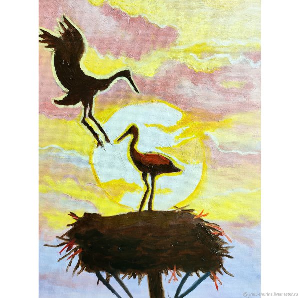 Живопись Аисты