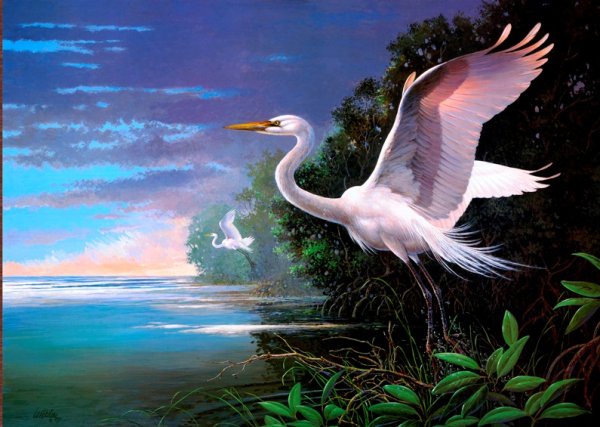 Живопись Аисты