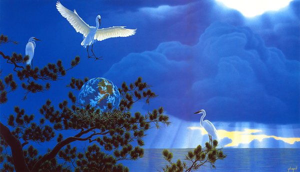 Живопись Аисты