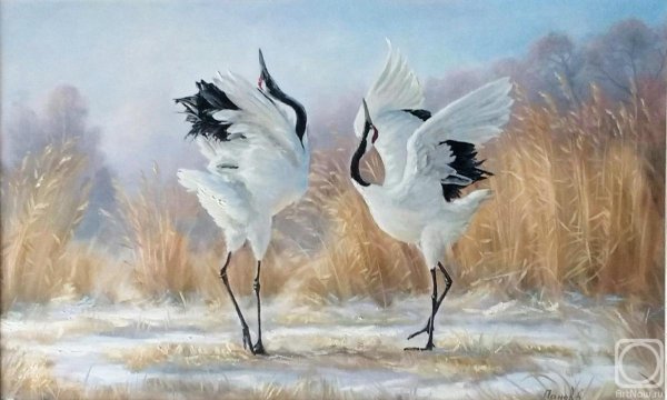 Журавли живопись