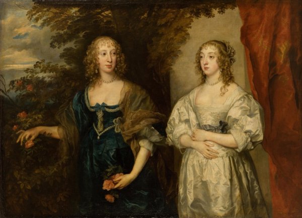 Антонис Ван Дейк. Леди д’Обиньи и графиня Портленд, 1638