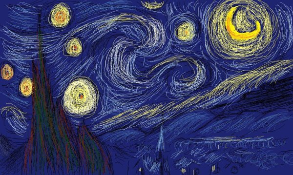 Ван Гог Звёздная ночь оригинал