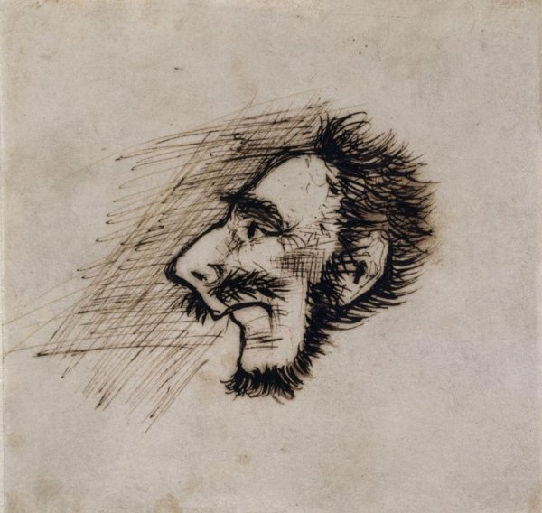 Графика Виктора Гюго портрет