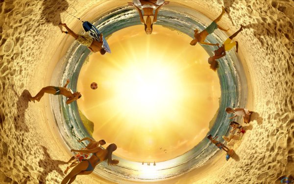 Пейзажи в круглых рамках