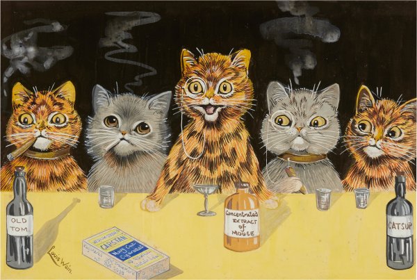 Луис Уильям Уэйн Happy Cat