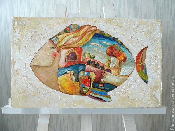 Рыба картина маслом